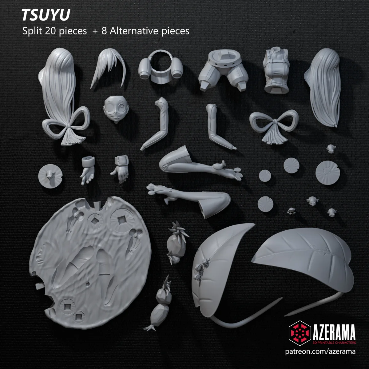 Tsuyu | Fan Art | 3D Printed Resin Model Garage Kit | *Un-Painted* | Azerama 4