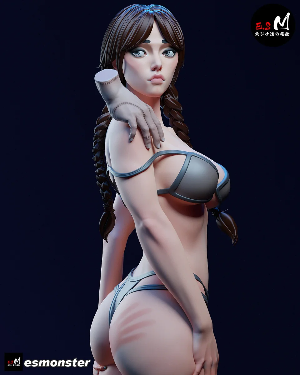 Wednesday - Mature Swimsuit | Fan Art | 3D Printed Resin Model Garage Kit | *Un-Painted* | ES Monster 4
