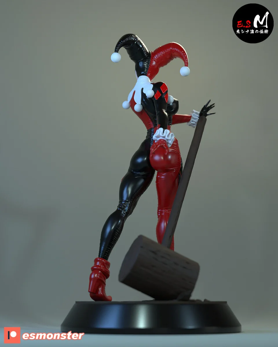 Harley Quinn | Fan Art | 3D Printed Resin Model Garage Kit | *Un-Painted* | ES Monster 5