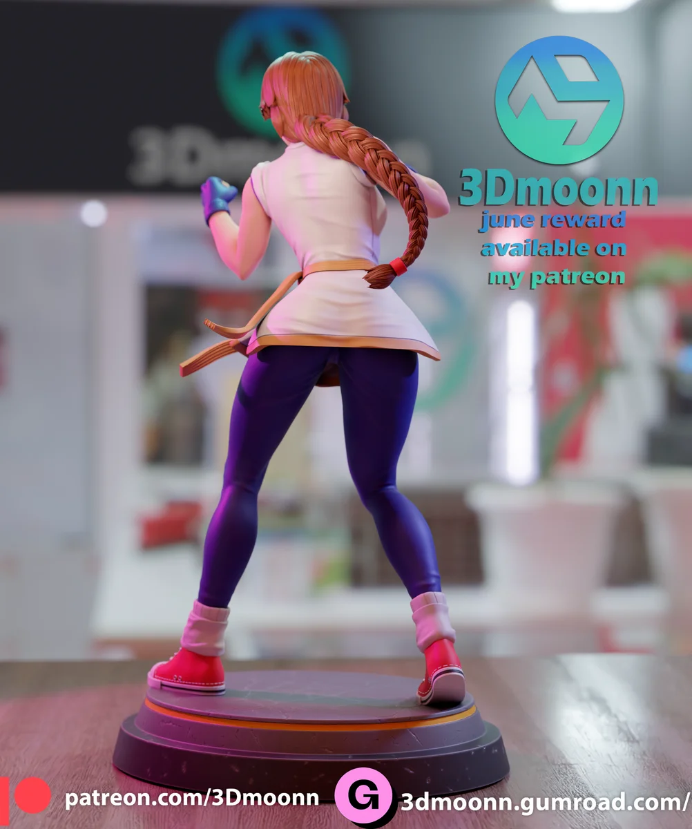Yuri | Fan Art | 3D Printed Resin Model Garage Kit | *Un-Painted* | 3DMoonn 3