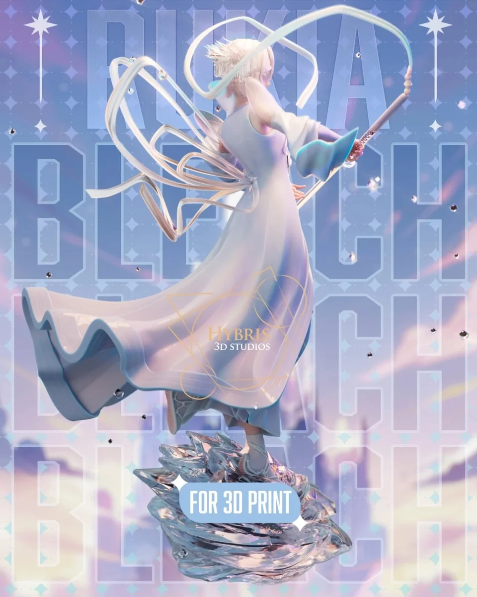 Rukia Kuchiki | Fan Art | 3D Printed Resin Model Garage Kit | *Un-Painted* | Hybris Studios 6