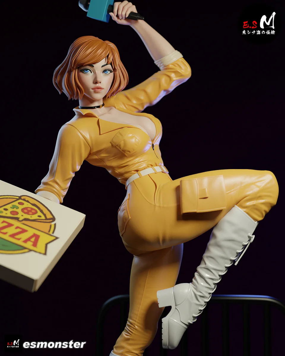 April O'Neil | Fan Art | 3D Printed Resin Model Garage Kit | *Un-Painted* | ES Monster 7