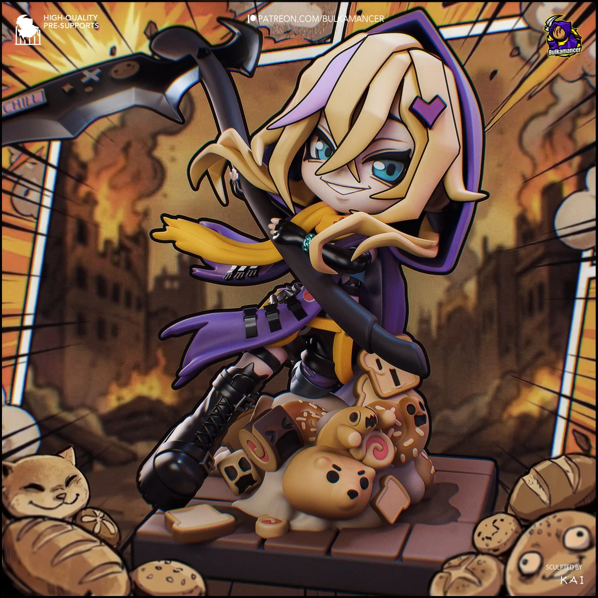 Chibi Bulka | Fan Art | 3D Printed Resin Model Garage Kit | *Un-Painted* | Bulkamancer