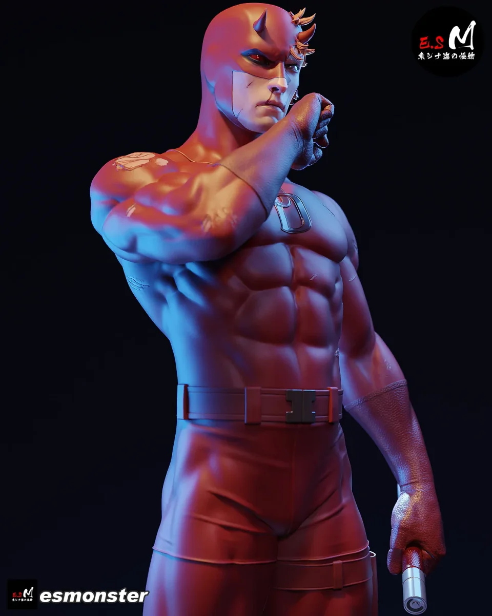 Daredevil | Fan Art | 3D Printed Resin Model Garage Kit | *Un-Painted* | ES Monster 4