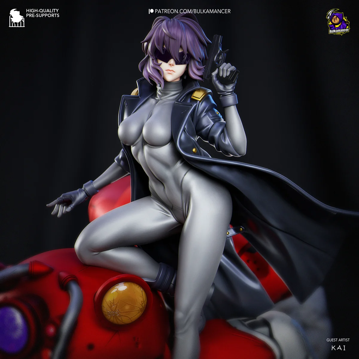 Motoko Kusanagi | Fan Art | 3D Printed Resin Model Garage Kit | *Un-Painted* | Bulkamancer