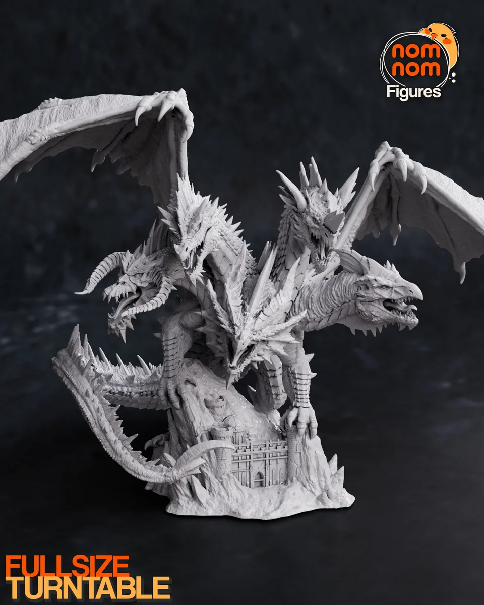 Tiamat | Fan Art | 3D Printed Resin Model Garage Kit | *Un-Painted* | Nomnom 7