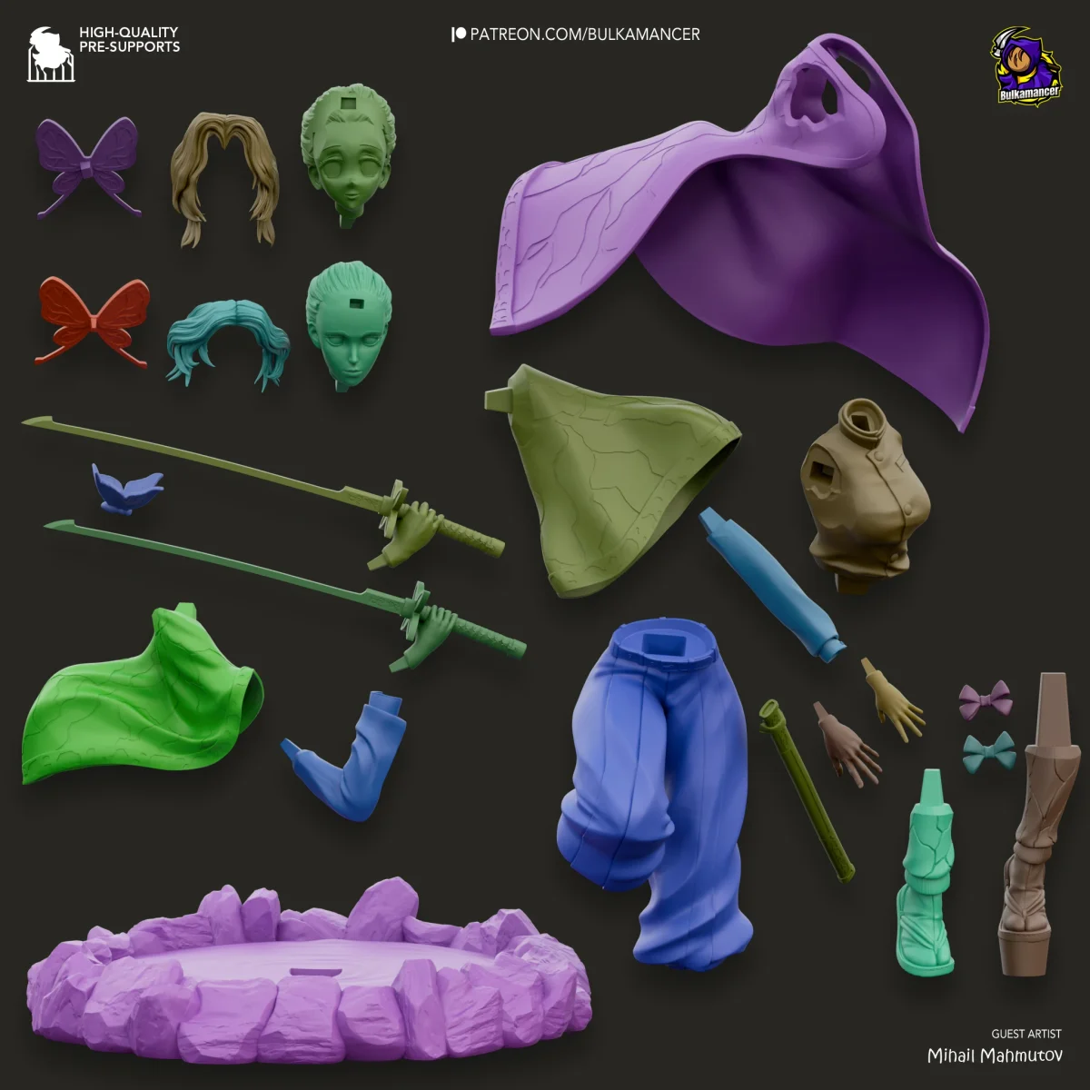Shinobu Kocho | Fan Art | 3D Printed Resin Model Garage Kit | *Un-Painted* | Bulkamancer 6