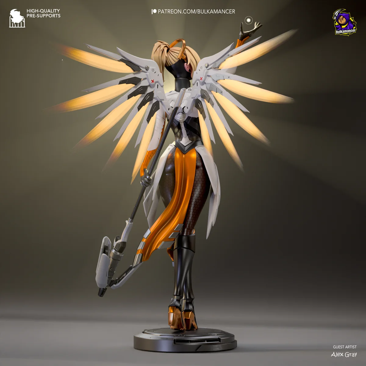 Mercy | Fan Art | 3D Printed Resin Model Garage Kit | *Un-Painted* | Bulkamancer 4