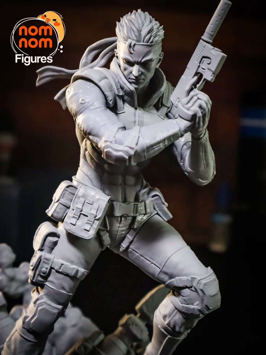 Solid Snake | Fan Art | 3D Printed Resin Model Garage Kit | *Un-Painted* | Nomnom 13