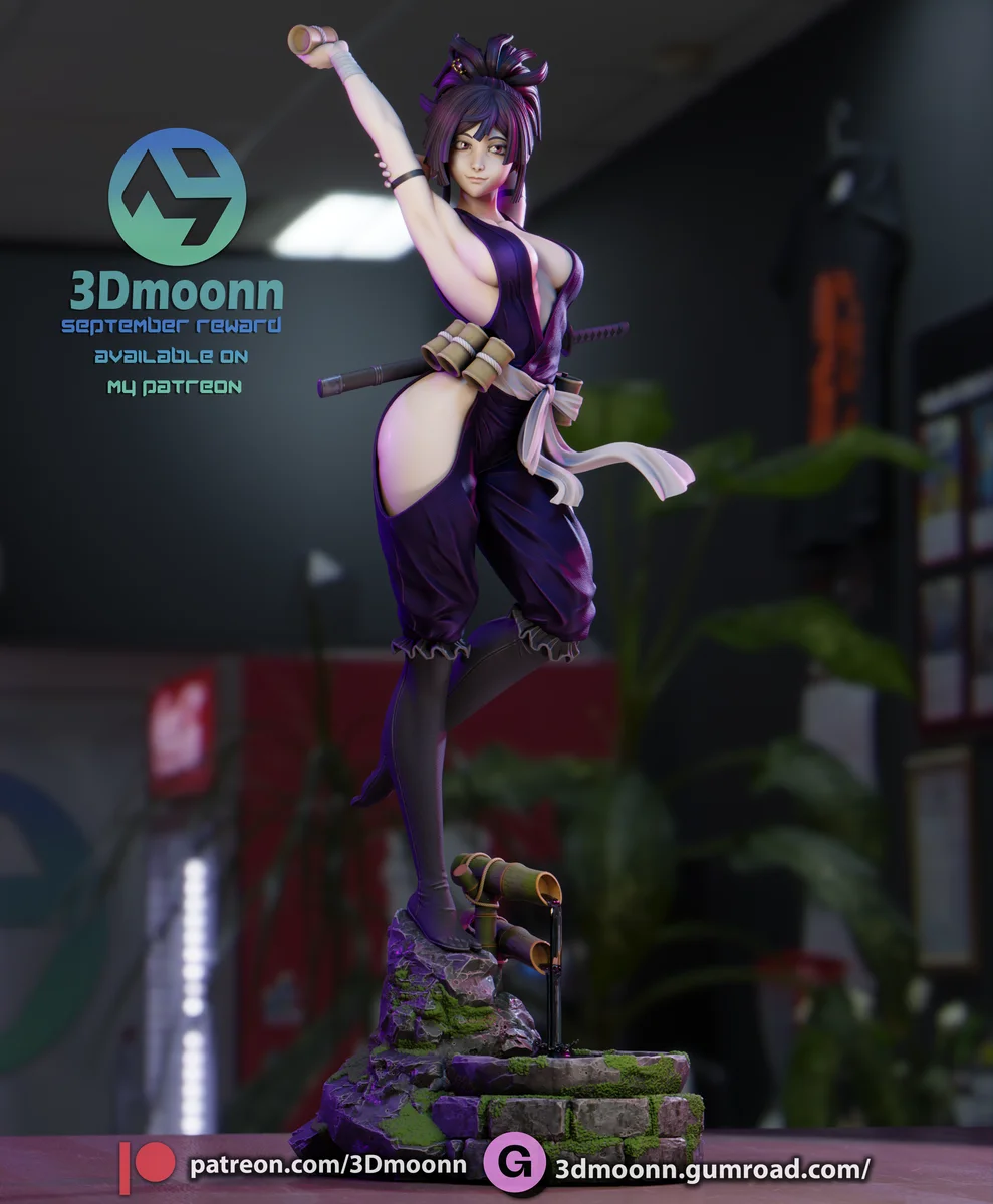 Yuzuriha | Fan Art | 3D Printed Resin Model Garage Kit | *Un-Painted* | 3DMoonn 4
