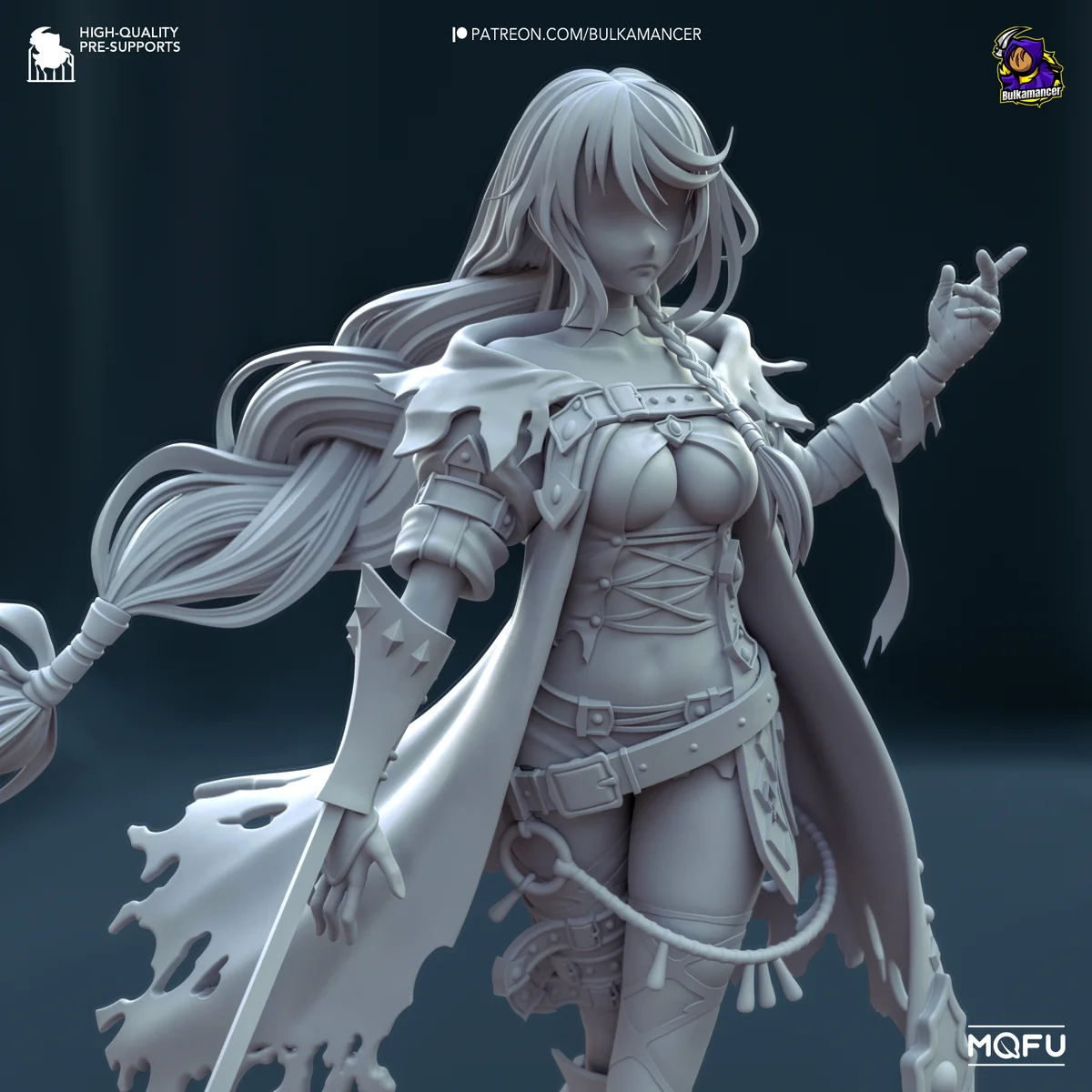 Velvet Crowe | Fan Art | 3D Printed Resin Model Garage Kit | *Un-Painted* | Bulkamancer 6