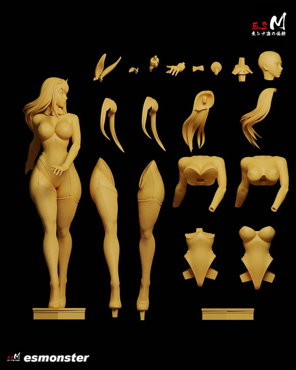 Zero Two Bunny Ver | Fan Art | 3D Printed Resin Model Garage Kit | *Un-Painted* | ES Monster 5