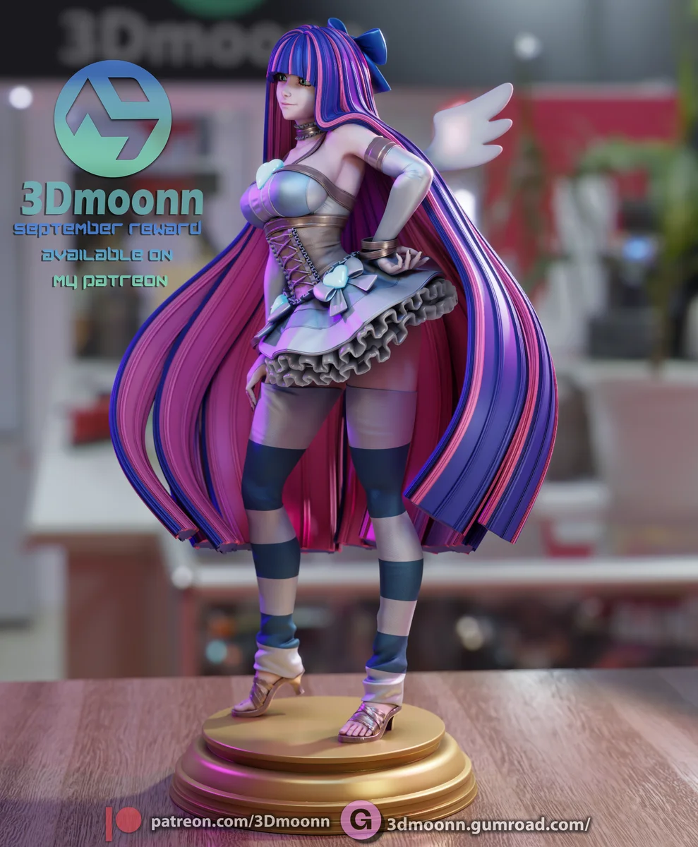 Stocking (Panty & Stocking) | Fan Art | 3D Printed Resin Model Garage Kit | *Un-Painted* | 3DMoonn 6