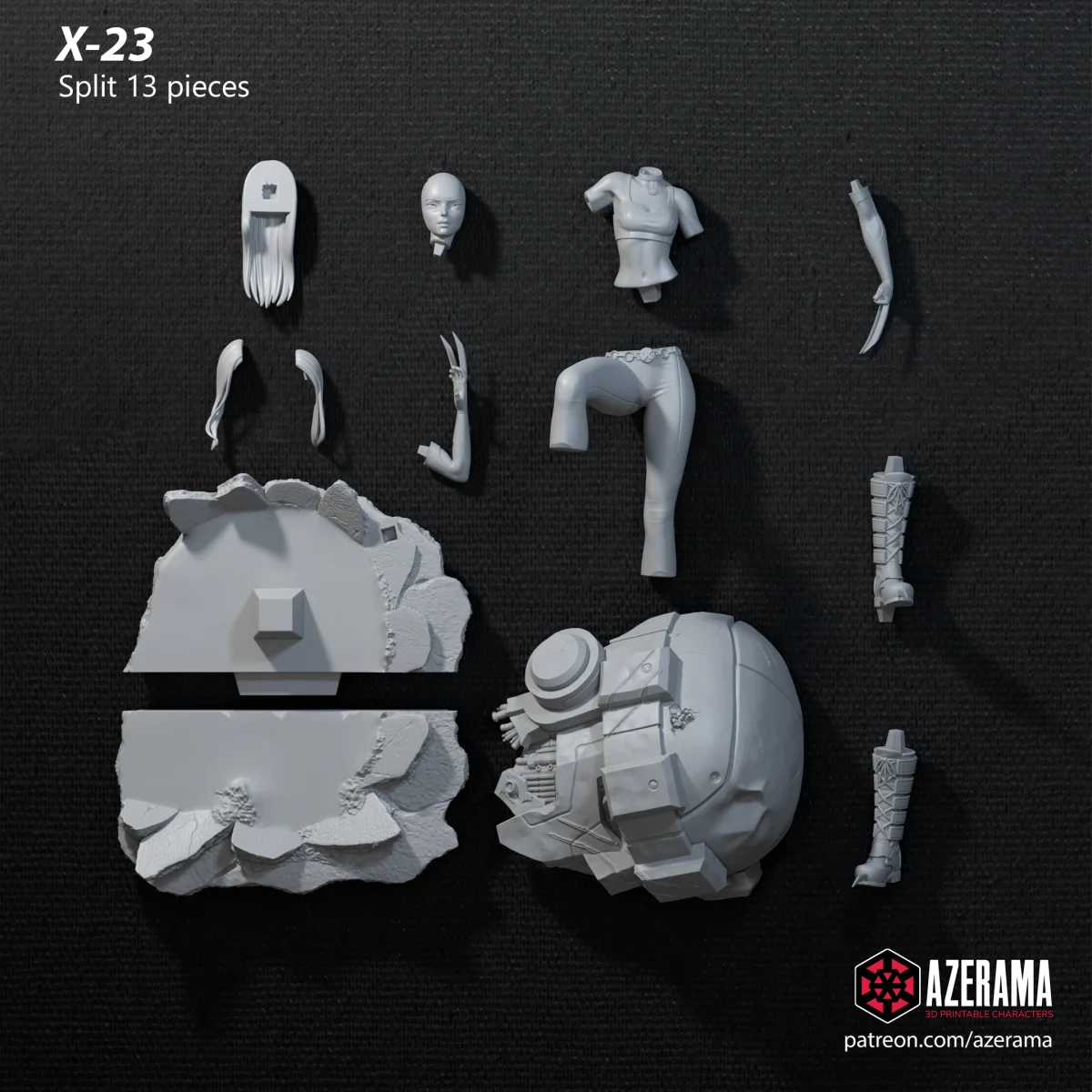 X-23 | Fan Art | 3D Printed Resin Model Garage Kit | *Un-Painted* | Azerama 4