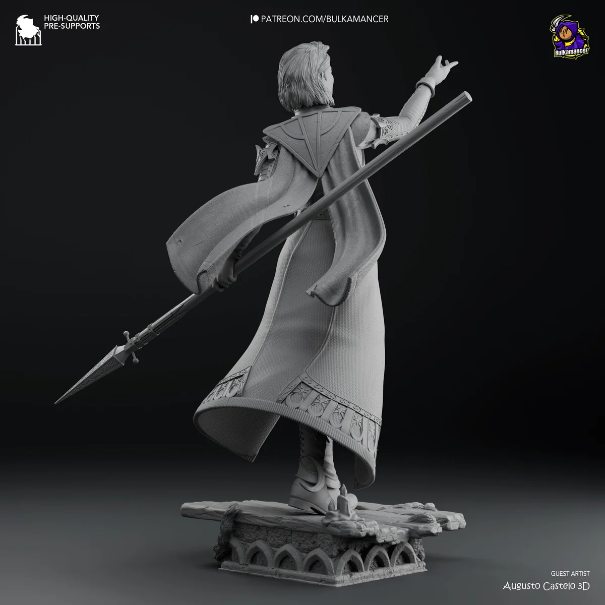 Moon Cleric | Fan Art | 3D Printed Resin Model Garage Kit | *Un-Painted* | Bulkamancer 7