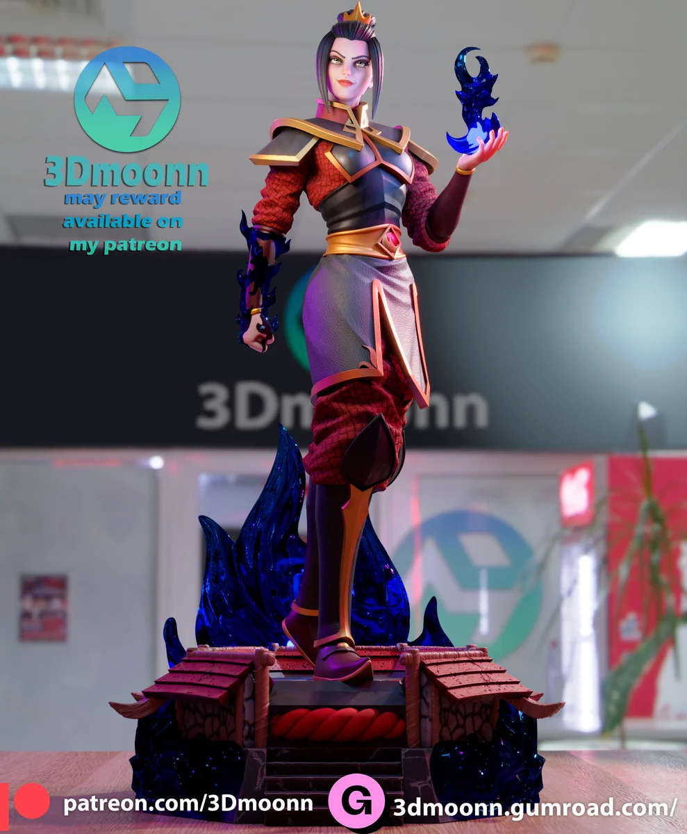 Azula | Fan Art | 3D Printed Resin Model Garage Kit | *Un-Painted* | 3DMoonn 4