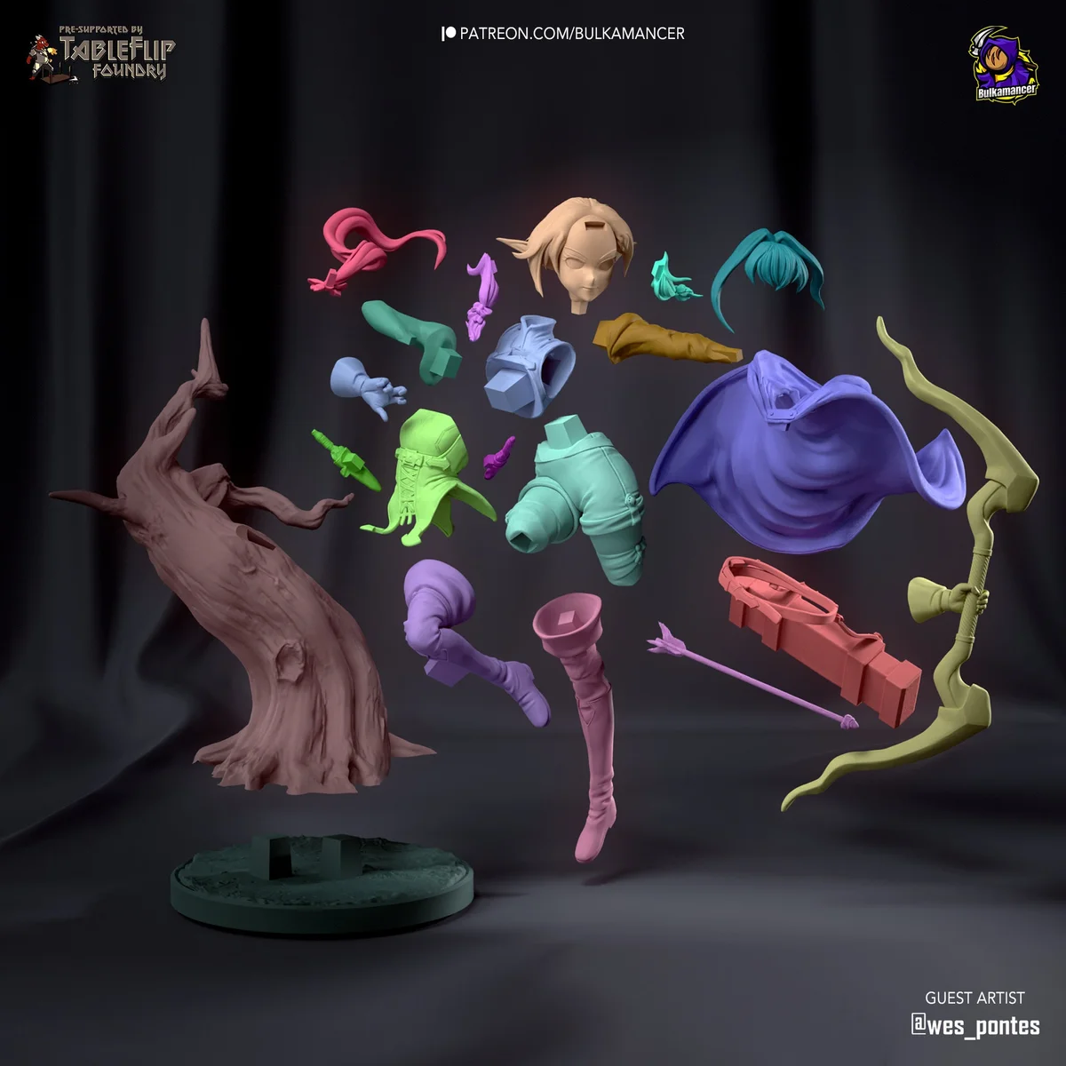 High Elf Archer | Fan Art | 3D Printed Resin Model Garage Kit | *Un-Painted* | Bulkamancer 8
