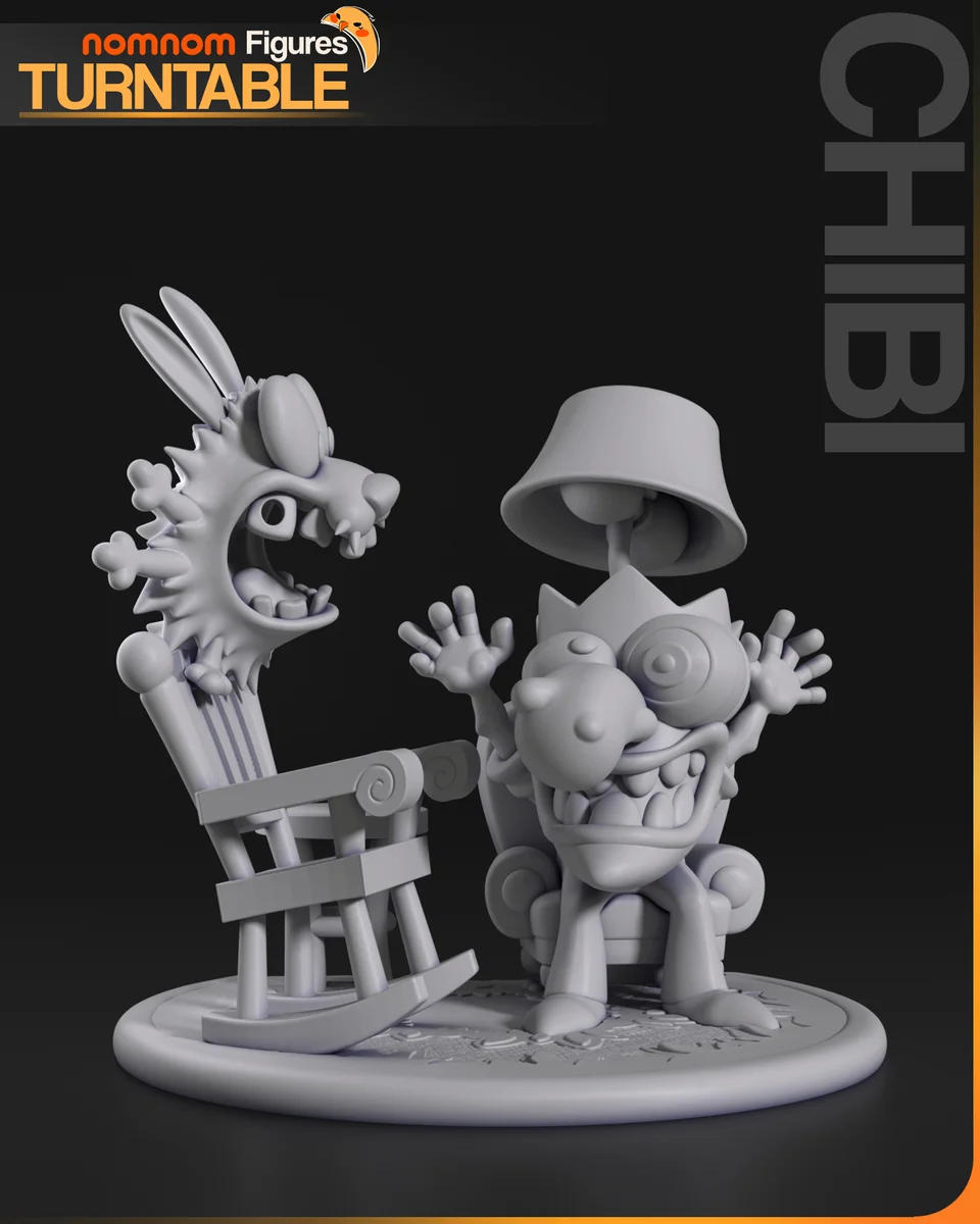 Chibi Courage the Cowardly Dog | Fan Art | 3D Printed Resin Model Garage Kit | *Un-Painted* | Nomnom 5