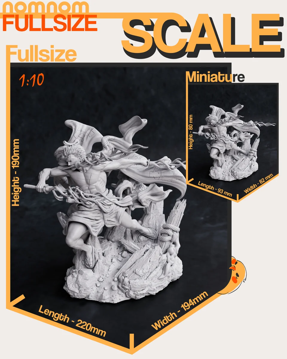 Wano Zoro | Fan Art | 3D Printed Resin Model Garage Kit | *Un-Painted* | Nomnom 4