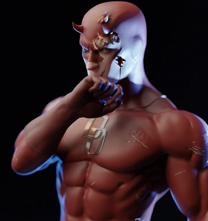 Daredevil | Fan Art | 3D Printed Resin Model Garage Kit | *Un-Painted* | ES Monster 5