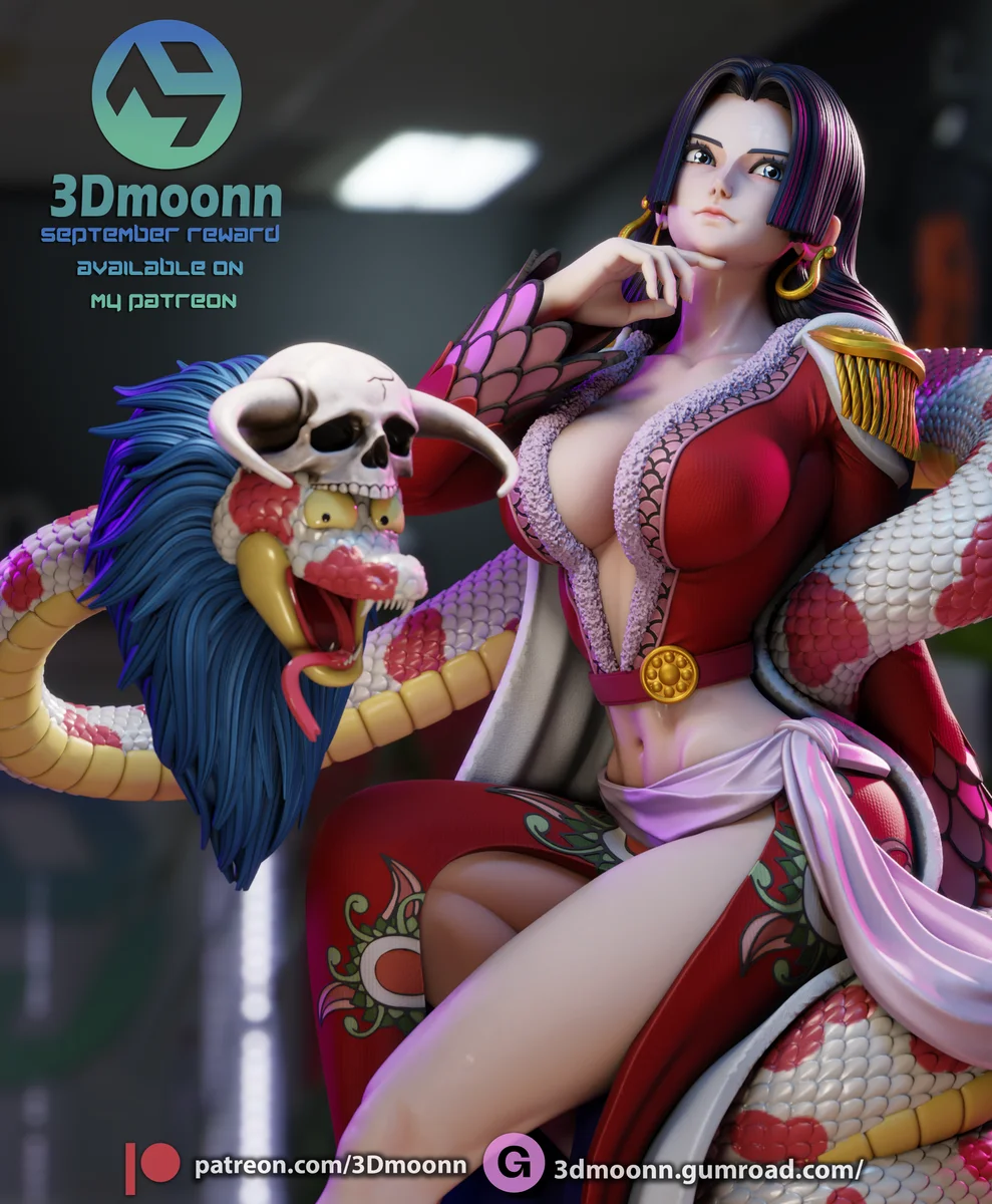 Boa Hancock | Fan Art | 3D Printed Resin Model Garage Kit | *Un-Painted* | 3DMoonn 5