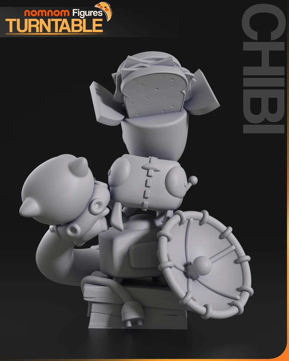 Chibi Gir | Fan Art | 3D Printed Resin Model Garage Kit | *Un-Painted* | Nomnom 7