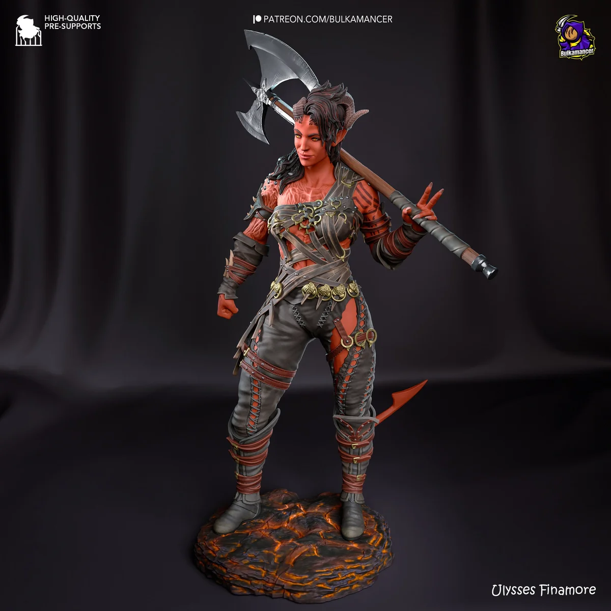 Karlach | Fan Art | 3D Printed Resin Model Garage Kit | *Un-Painted* | Bulkamancer 3