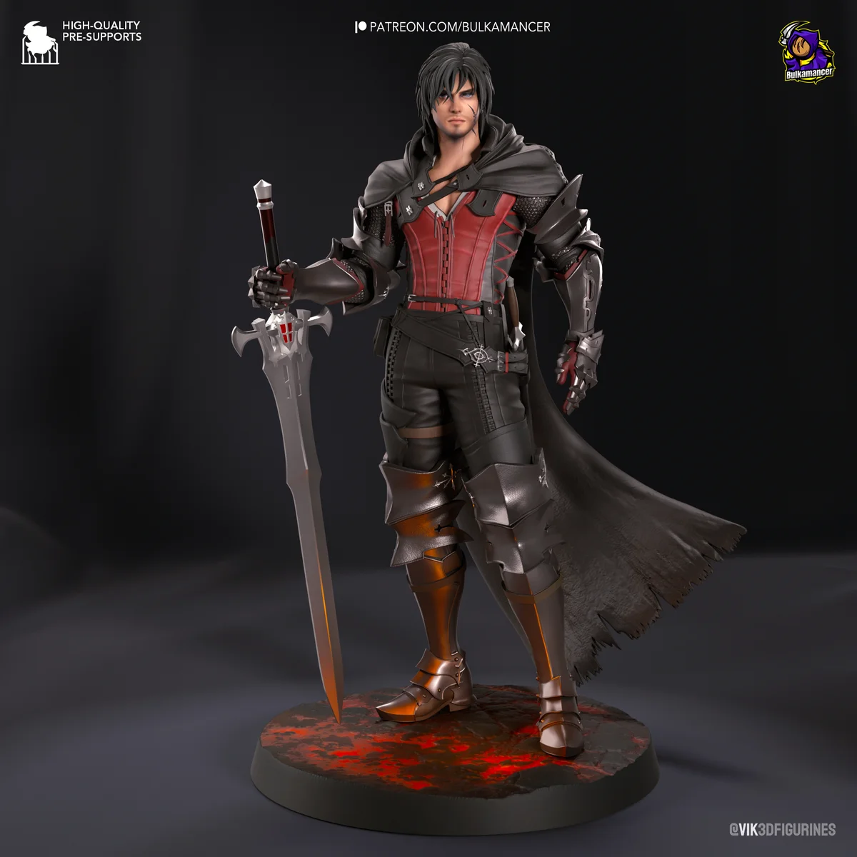 Clive Rosfield | Fan Art | 3D Printed Resin Model Garage Kit | *Un-Painted* | Bulkamancer 3