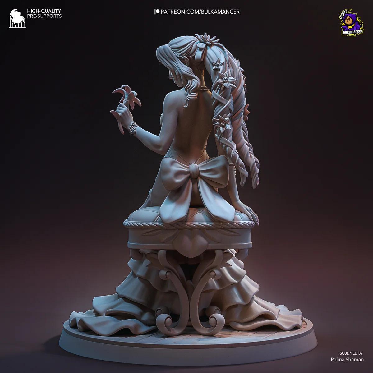 Aerith | Fan Art | 3D Printed Resin Model Garage Kit | *Un-Painted* | Bulkamancer 9