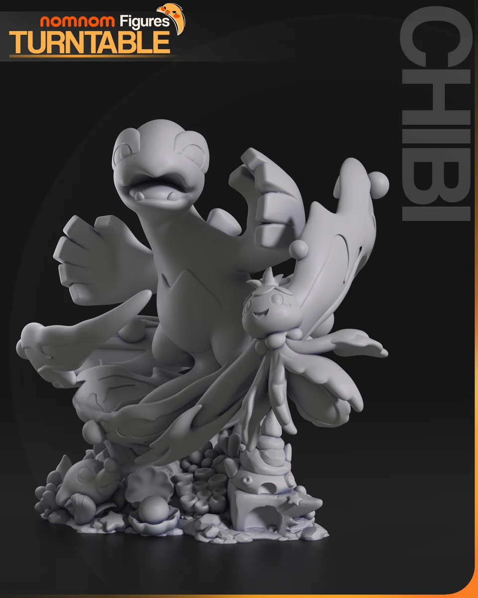 Chibi Lugia | Fan Art | 3D Printed Resin Model Garage Kit | *Un-Painted* | Nomnom 5