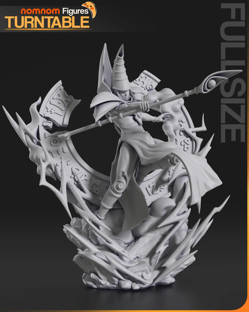 Dark Magician | Fan Art | 3D Printed Resin Model Garage Kit | *Un-Painted* | Nomnom 5