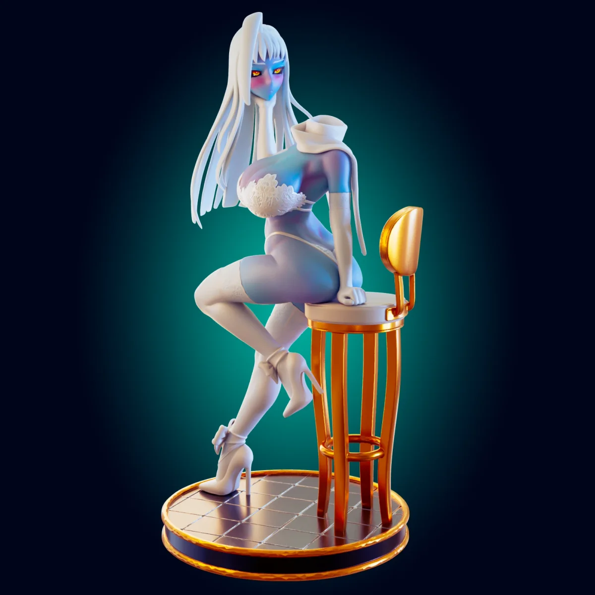 Reaper Girl | Fan Art | 3D Printed Resin Model Garage Kit | *Un-Painted* | Officer Rhu 3