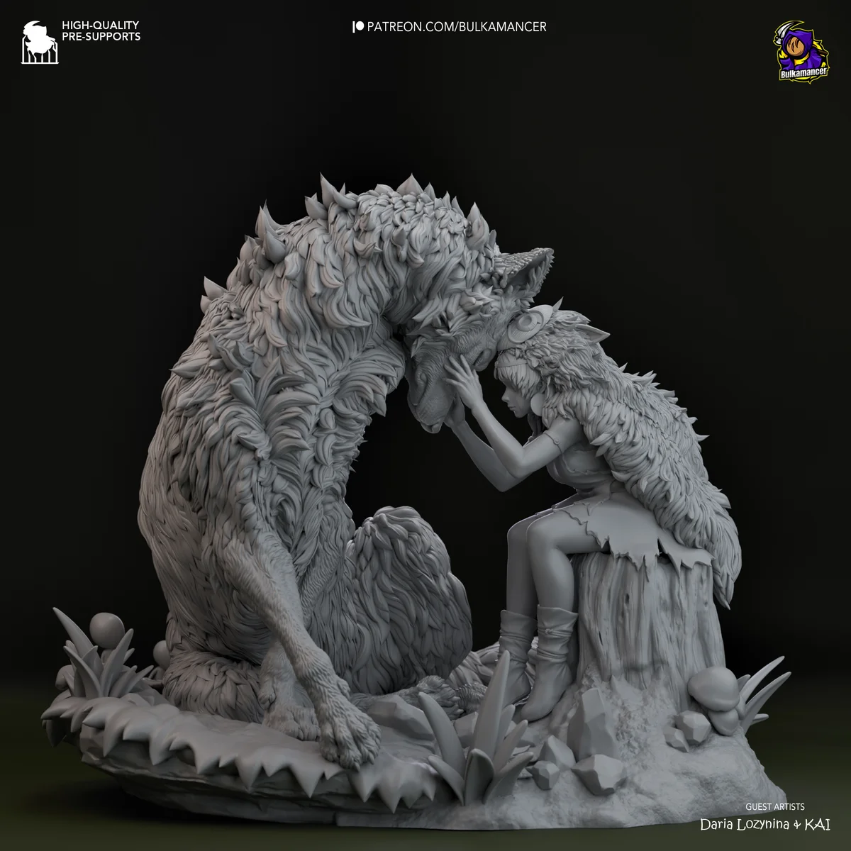 San | Fan Art | 3D Printed Resin Model Garage Kit | *Un-Painted* | Bulkamancer 9