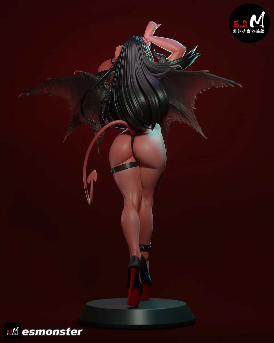 Meru (The Succubus) | Fan Art | 3D Printed Resin Model Garage Kit | *Un-Painted* | ES Monster 4