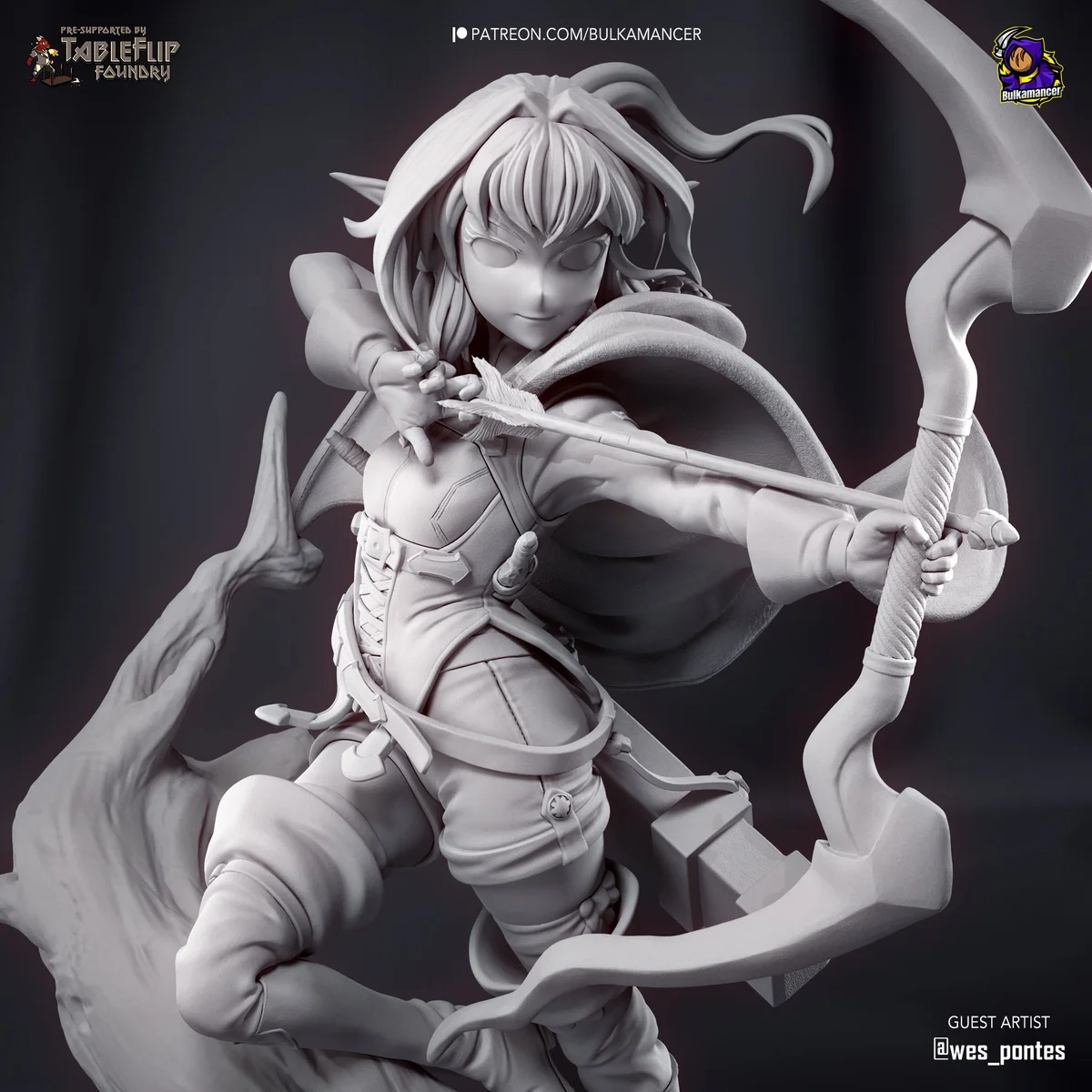 High Elf Archer | Fan Art | 3D Printed Resin Model Garage Kit | *Un-Painted* | Bulkamancer 7