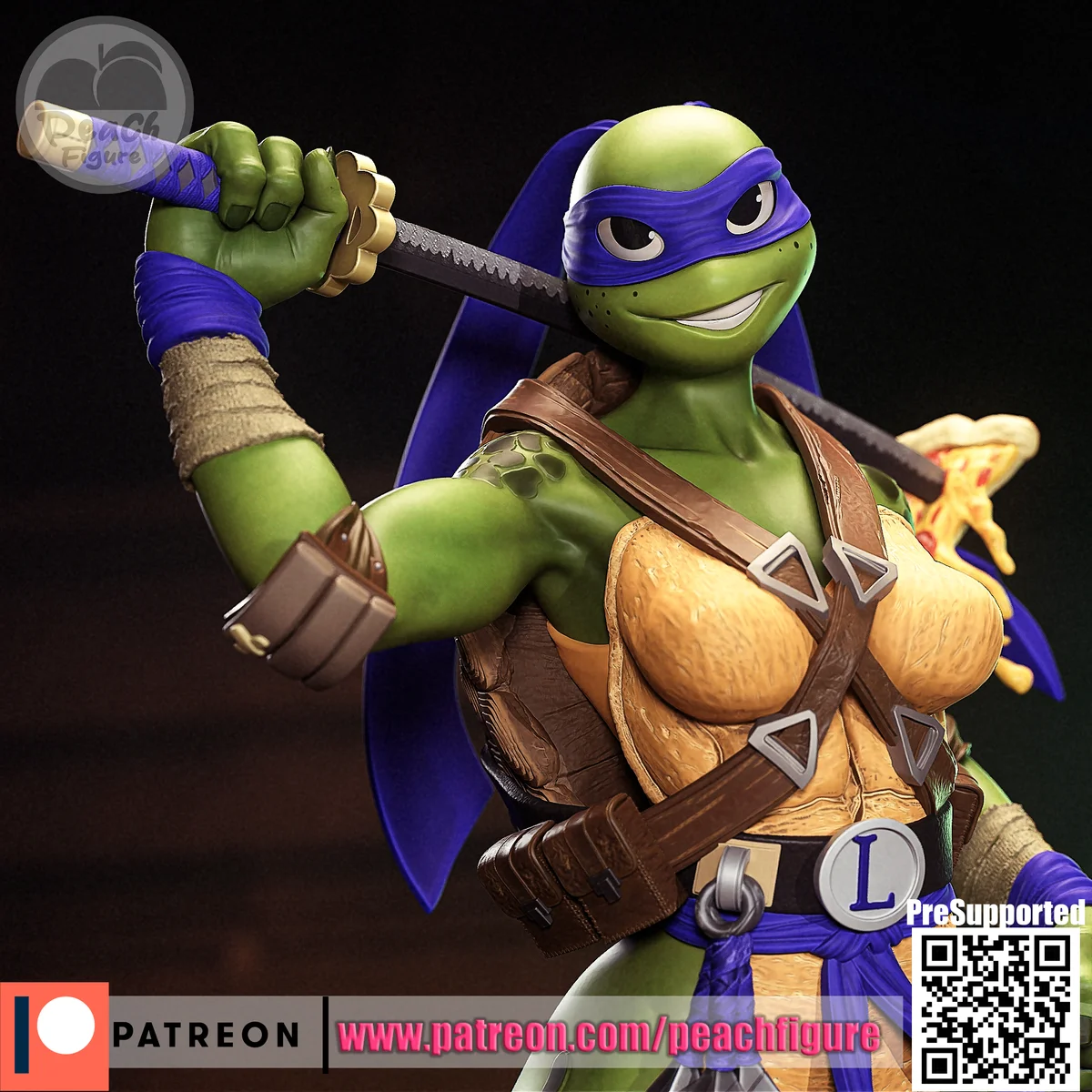 Leonarda | Fan Art | 3D Printed Resin Model Garage Kit | *Un-Painted* | Peach Figure