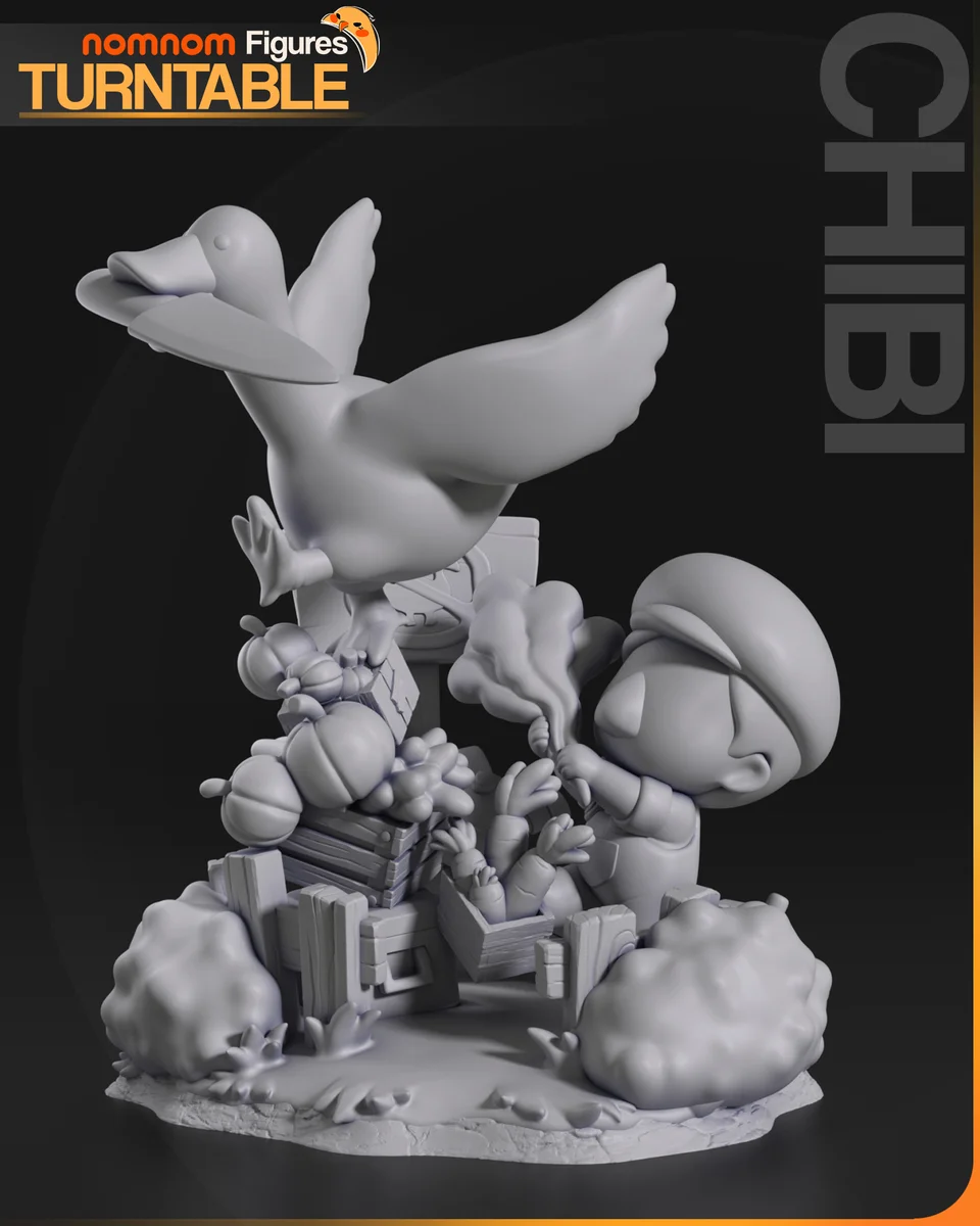 Chibi Goose | Fan Art | 3D Printed Resin Model Garage Kit | *Un-Painted* | Nomnom 4