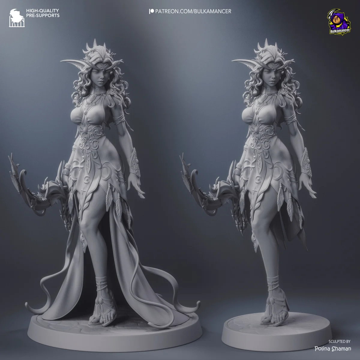 Tyrande Whisperwind | Fan Art | 3D Printed Resin Model Garage Kit | *Un-Painted* | Bulkamancer 8