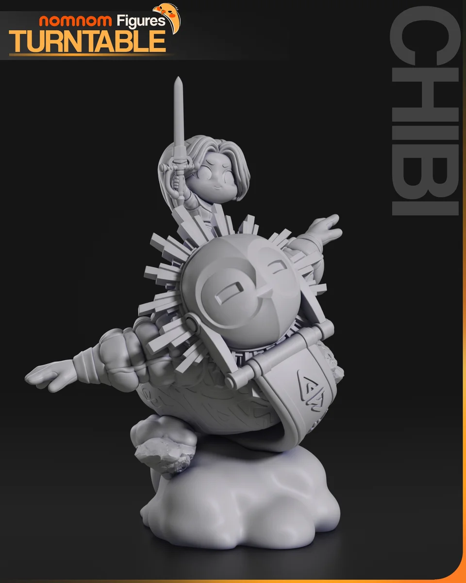 Chibi Esquie | Fan Art | 3D Printed Resin Model Garage Kit | *Un-Painted* | Nomnom 8