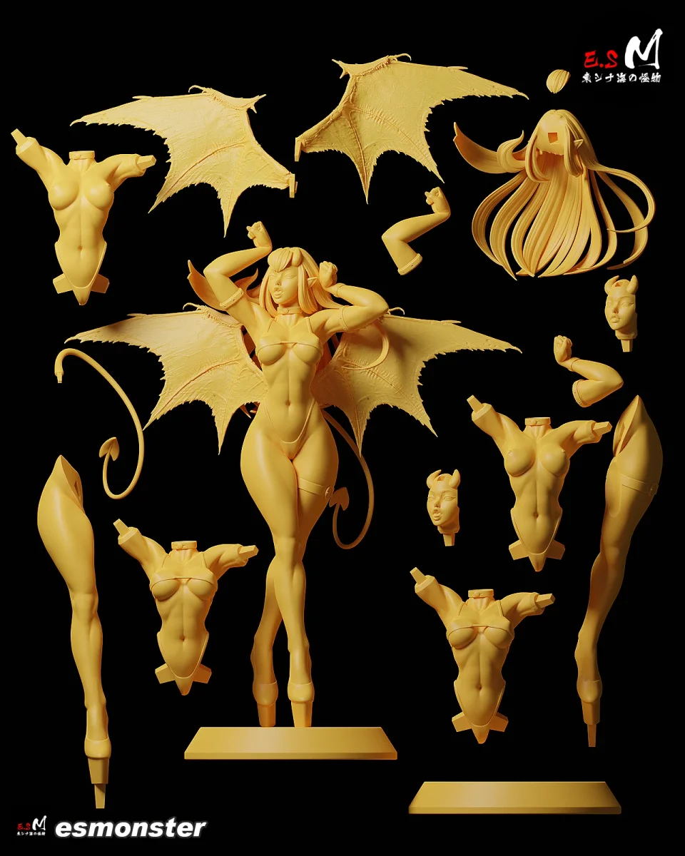 Meru (The Succubus) | Fan Art | 3D Printed Resin Model Garage Kit | *Un-Painted* | ES Monster 9