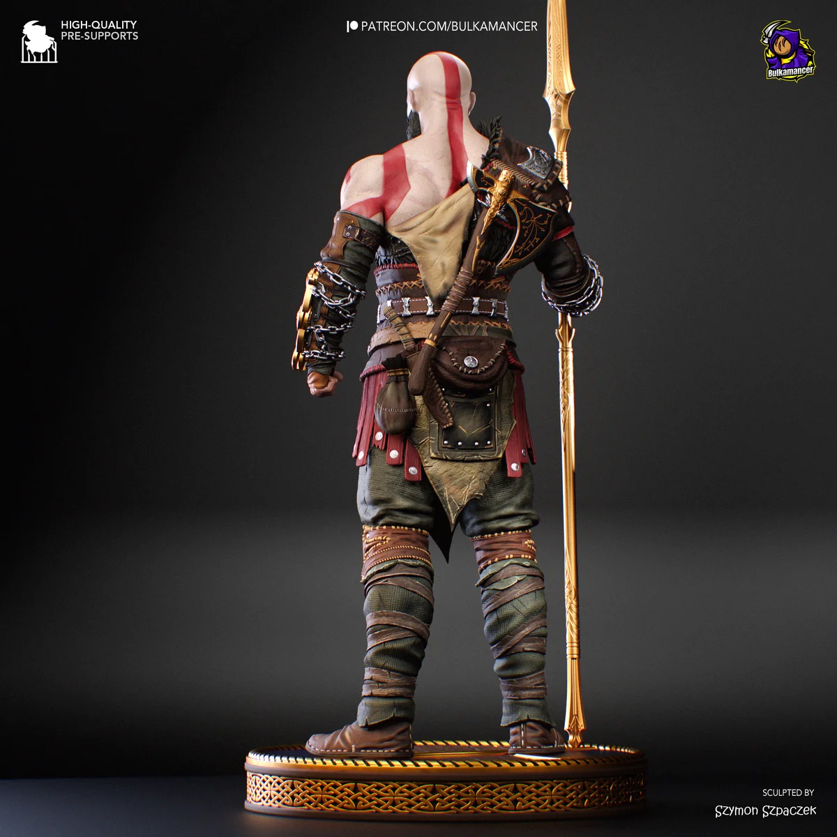 Kratos | Fan Art | 3D Printed Resin Model Garage Kit | *Un-Painted* | Bulkamancer 4