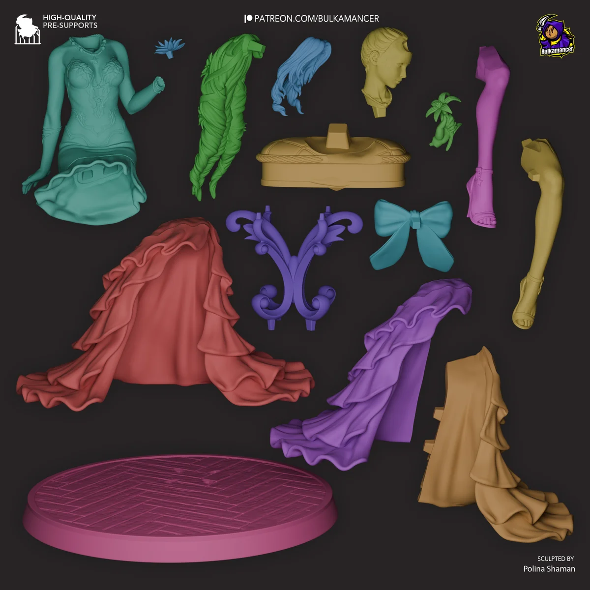 Aerith | Fan Art | 3D Printed Resin Model Garage Kit | *Un-Painted* | Bulkamancer 6
