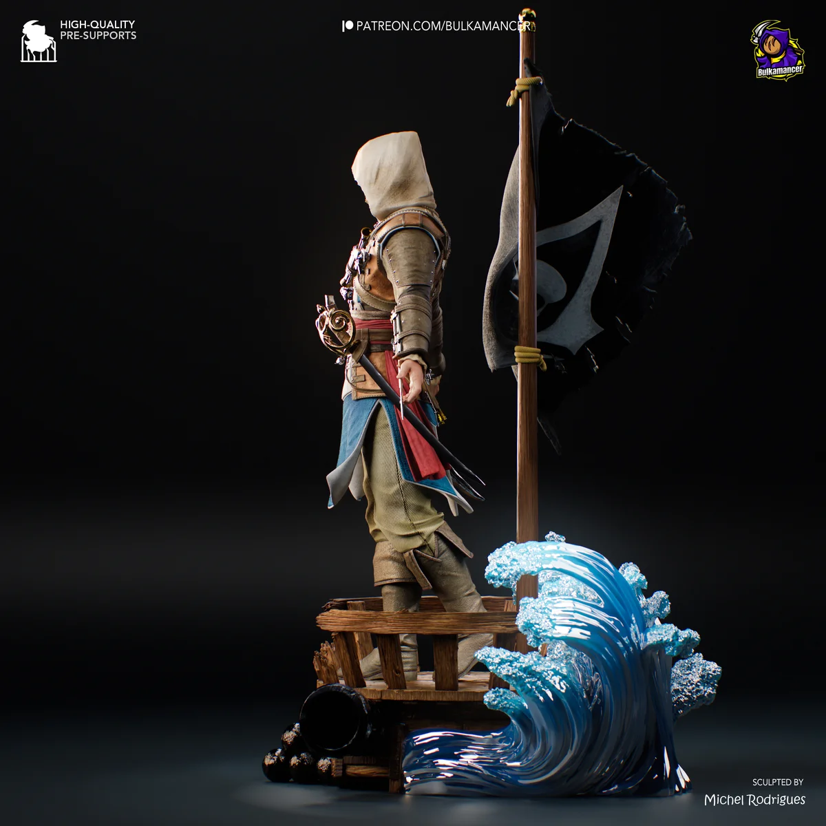Edward Kenway | Fan Art | 3D Printed Resin Model Garage Kit | *Un-Painted* | Bulkamancer 5