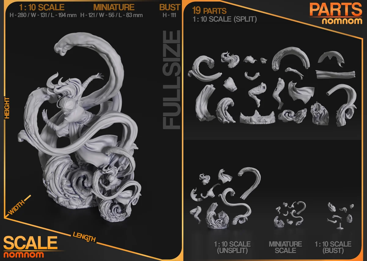 Katara | Fan Art | 3D Printed Resin Model Garage Kit | *Un-Painted* | Nomnom 3
