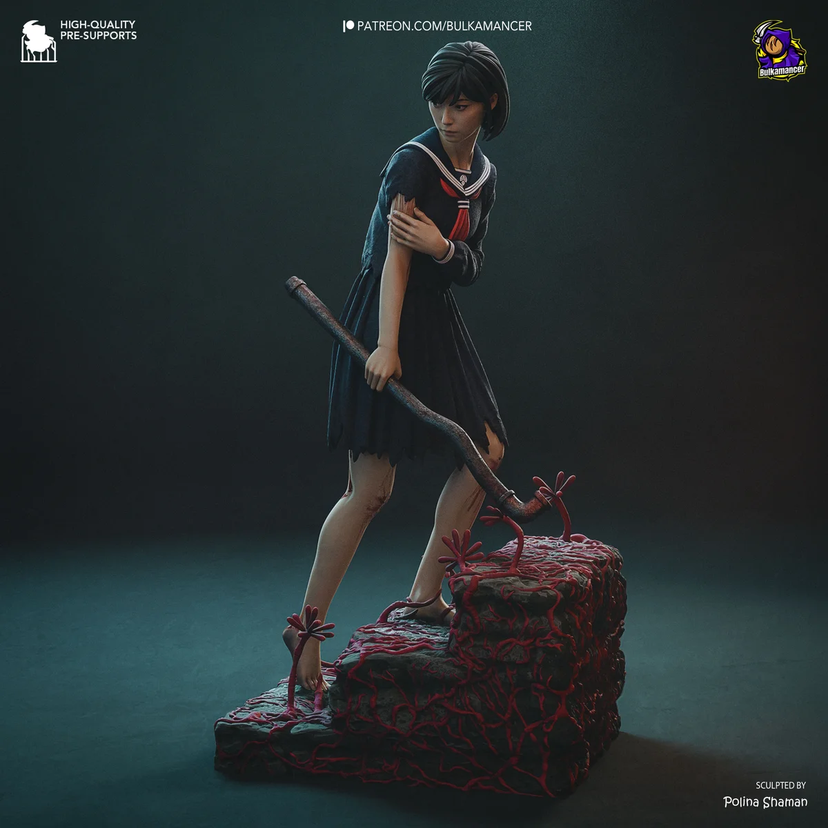 Hinako | Fan Art | 3D Printed Resin Model Garage Kit | *Un-Painted* | Bulkamancer 4