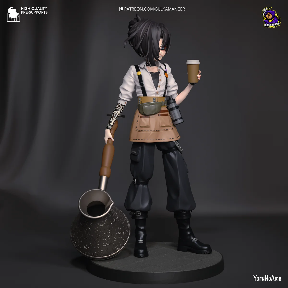 Mokka | Fan Art | 3D Printed Resin Model Garage Kit | *Un-Painted* | Bulkamancer 5
