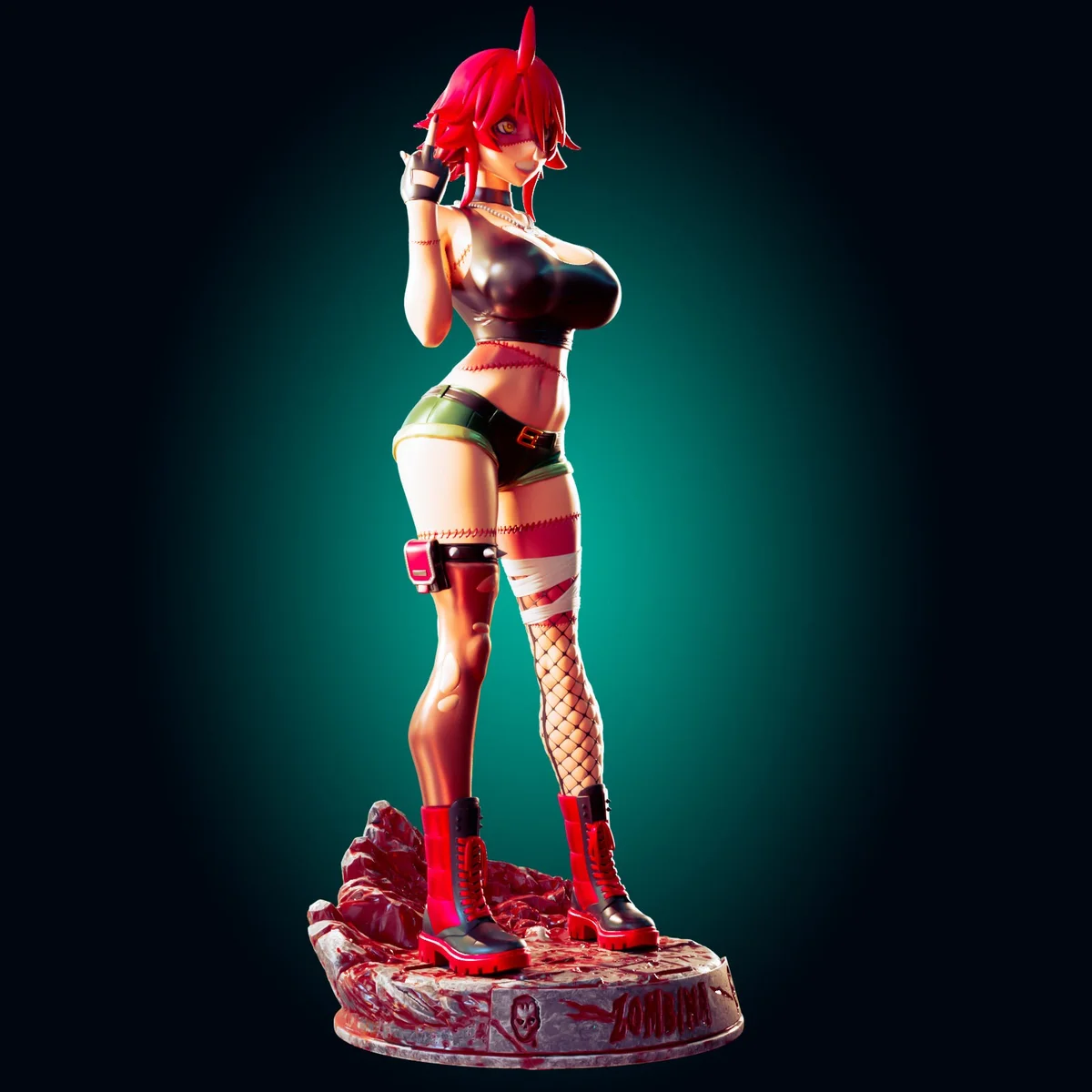 Zombie Girl | Fan Art | 3D Printed Resin Model Garage Kit | *Un-Painted* | Officer Rhu 4