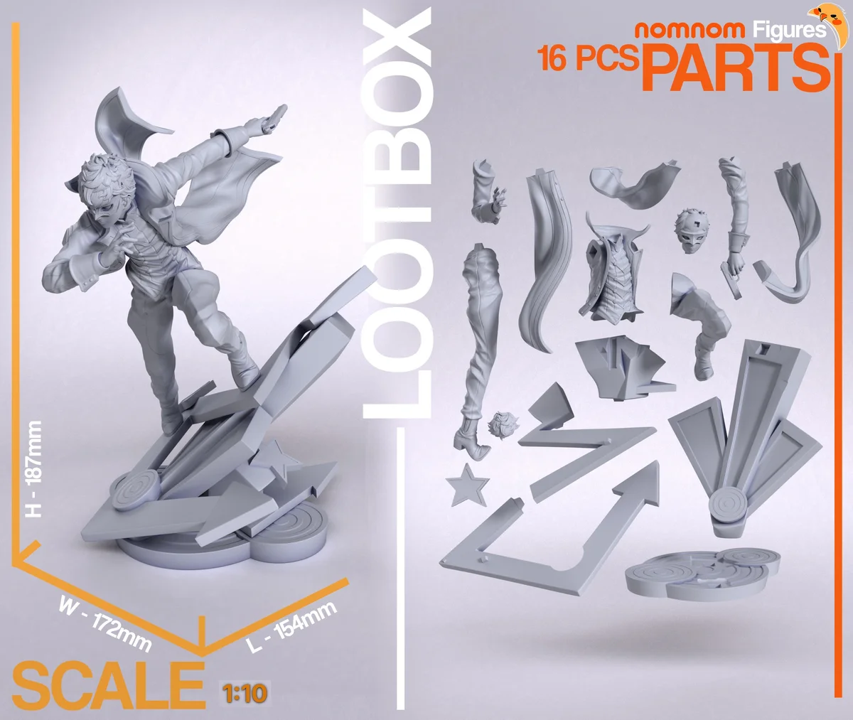 Joker | Fan Art | 3D Printed Resin Model Garage Kit | *Un-Painted* | Nomnom 3