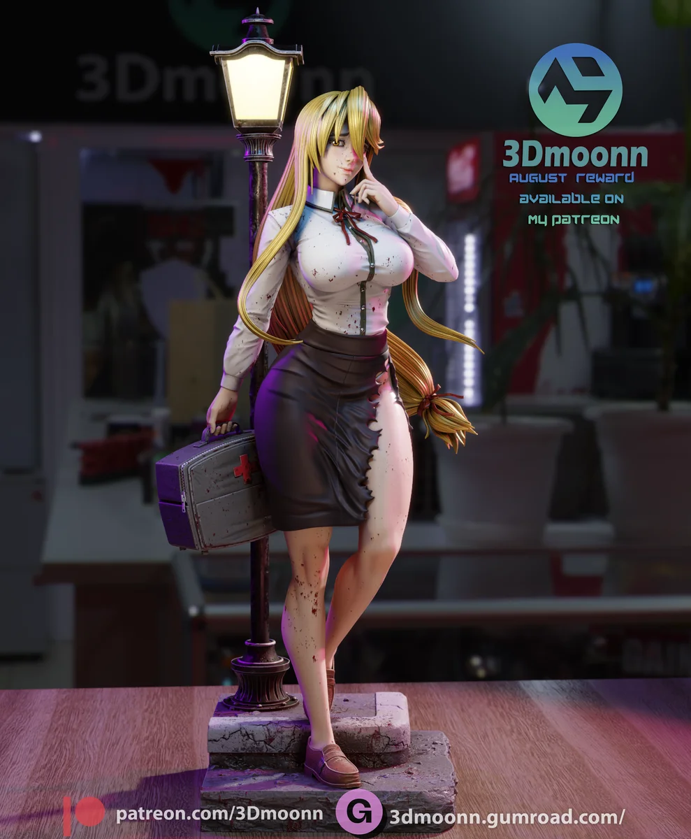 Shizuka Marikawa | Fan Art | 3D Printed Resin Model Garage Kit | *Un-Painted* | 3DMoonn 5