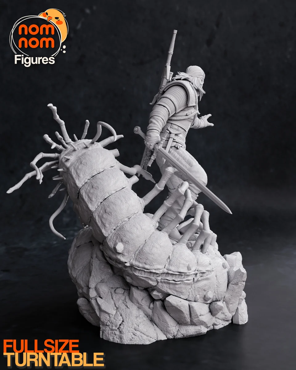 Geralt | Fan Art | 3D Printed Resin Model Garage Kit | *Un-Painted* | Nomnom 5